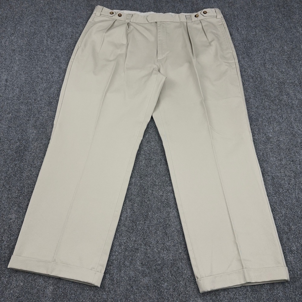 NEW Orvis Field Twill Propwash Pants Mens 44x30 Stone Pleated Adjustable FLAW